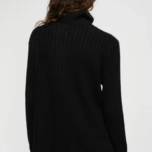 Lola Casademunt Punto<Jersey cuello alto con tachas NEGRO