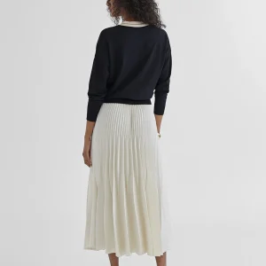 Lola Casademunt Punto<Jersey cuello pico NEGRO-CRUDO