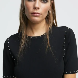 Lola Casademunt Punto<Jersey de punto tachas NEGRO