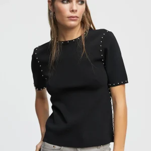 Lola Casademunt Punto<Jersey de punto tachas NEGRO