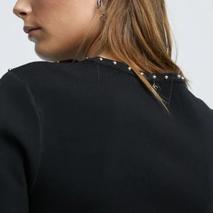 Lola Casademunt Punto<Jersey de punto tachas NEGRO