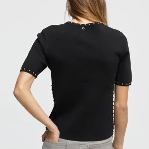 Lola Casademunt Punto<Jersey de punto tachas NEGRO