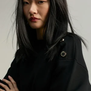 Lola Casademunt Punto<Jersey detalle botones NEGRO