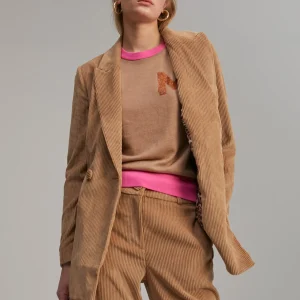 Lola Casademunt Punto<Jersey detalle strass CAMEL