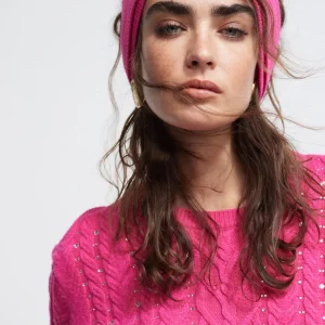 Lola Casademunt Punto<Jersey detalle strass FUCSIA