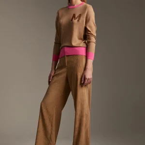 Lola Casademunt Punto<Jersey detalle strass CAMEL