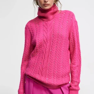Lola Casademunt Punto<Jersey detalle strass FUCSIA
