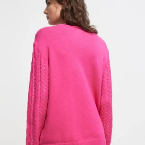 Lola Casademunt Punto<Jersey detalle strass FUCSIA