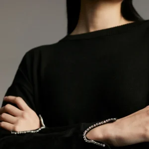 Lola Casademunt Punto<Jersey detalles joya NEGRO