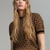 Lola Casademunt Punto<Jersey monograma bicolor MARRON-NEGRO