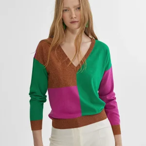 Lola Casademunt Punto<Jersey multicolor ROSA-METAL