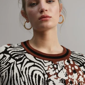 Lola Casademunt Animal Print | Punto<Jersey punto estampado MARRON-NEGRO