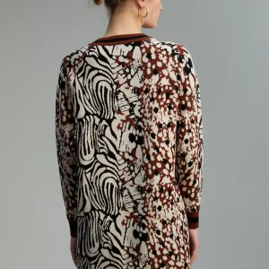 Lola Casademunt Animal Print | Punto<Jersey punto estampado MARRON-NEGRO