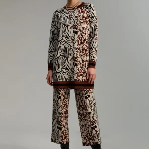 Lola Casademunt Animal Print | Punto<Jersey punto estampado MARRON-NEGRO