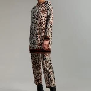 Lola Casademunt Animal Print | Punto<Jersey punto estampado MARRON-NEGRO