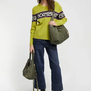 Lola Casademunt Punto<Jersey punto logo VERDE-NEGRO