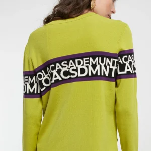 Lola Casademunt Punto<Jersey punto logo VERDE-NEGRO
