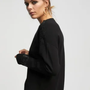 Lola Casademunt Punto | Sudaderas<Jersey punto logo strass KAKI