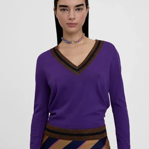 Lola Casademunt Punto<Jersey punto lurex LILA