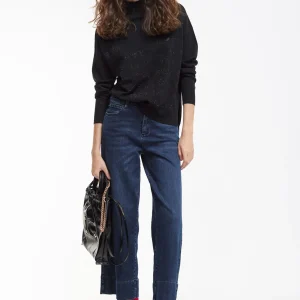 Lola Casademunt Punto<Jersey punto strass NEGRO