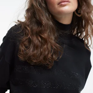 Lola Casademunt Punto<Jersey punto strass NEGRO