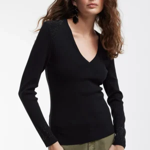 Lola Casademunt Punto<Jersey punto strass NEGRO