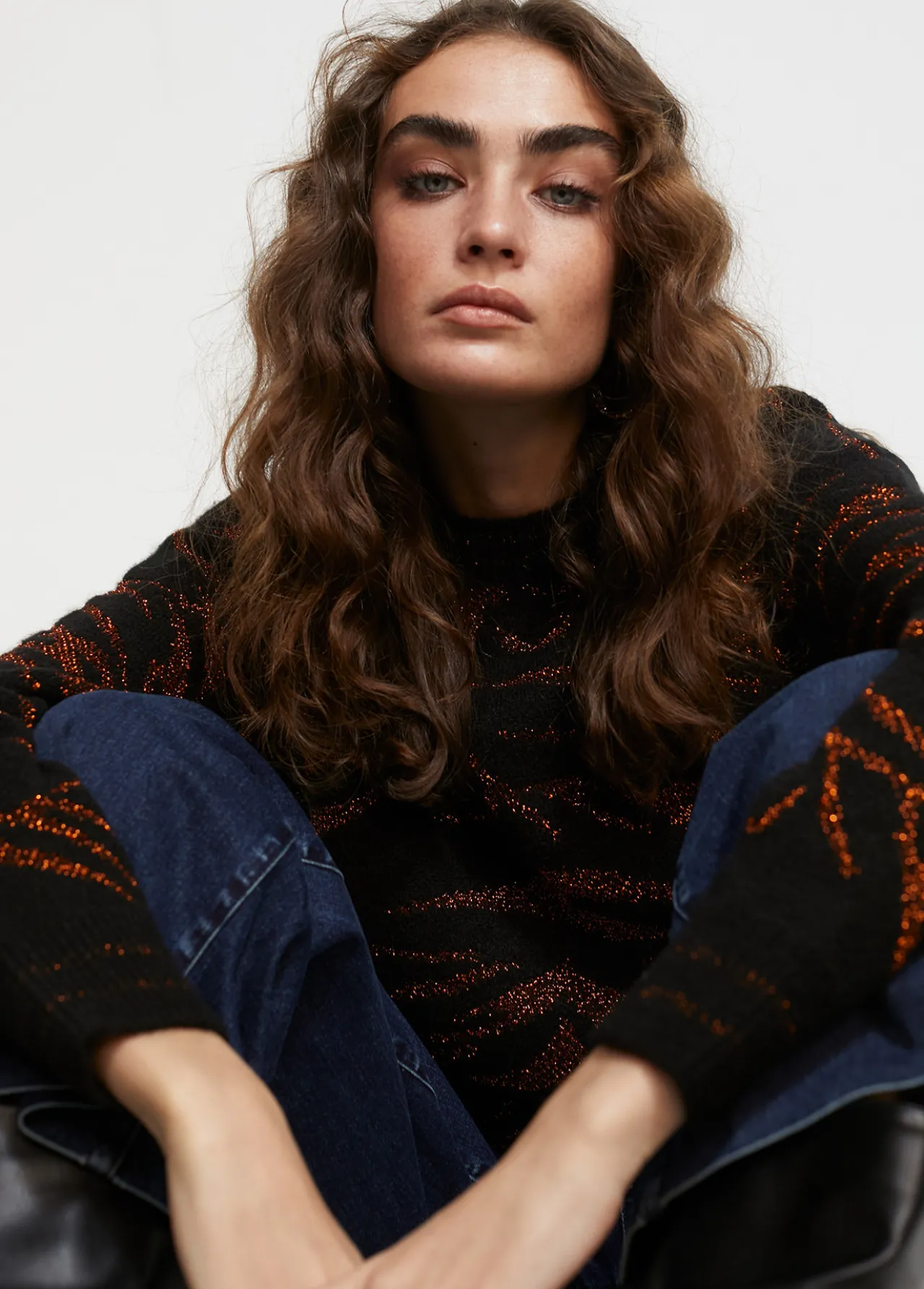 jersey_punto_tricot_6.webp Lola Casademunt Animal Print | Punto<Jersey punto tricot NEGRO-NEGRO