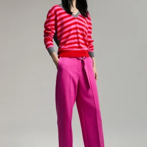 Lola Casademunt Punto<Jersey rayas bicolor ROSA-ROJO