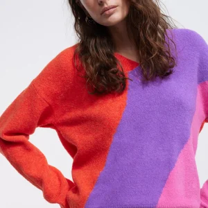 Lola Casademunt Punto<Jersey tricolor ROSA-NARANJA