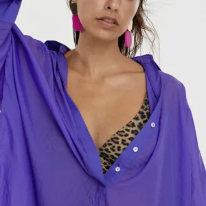 Lola Casademunt Camisas Y Blusas | Baño<Kaftan corto kimono FUCSIA