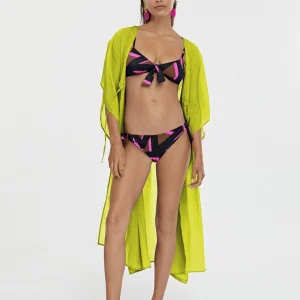 Lola Casademunt Baño<Kaftan largo ajustable FUCSIA