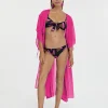 Lola Casademunt Baño<Kaftan largo ajustable FUCSIA