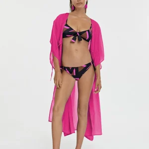 Lola Casademunt Baño<Kaftan largo ajustable FUCSIA