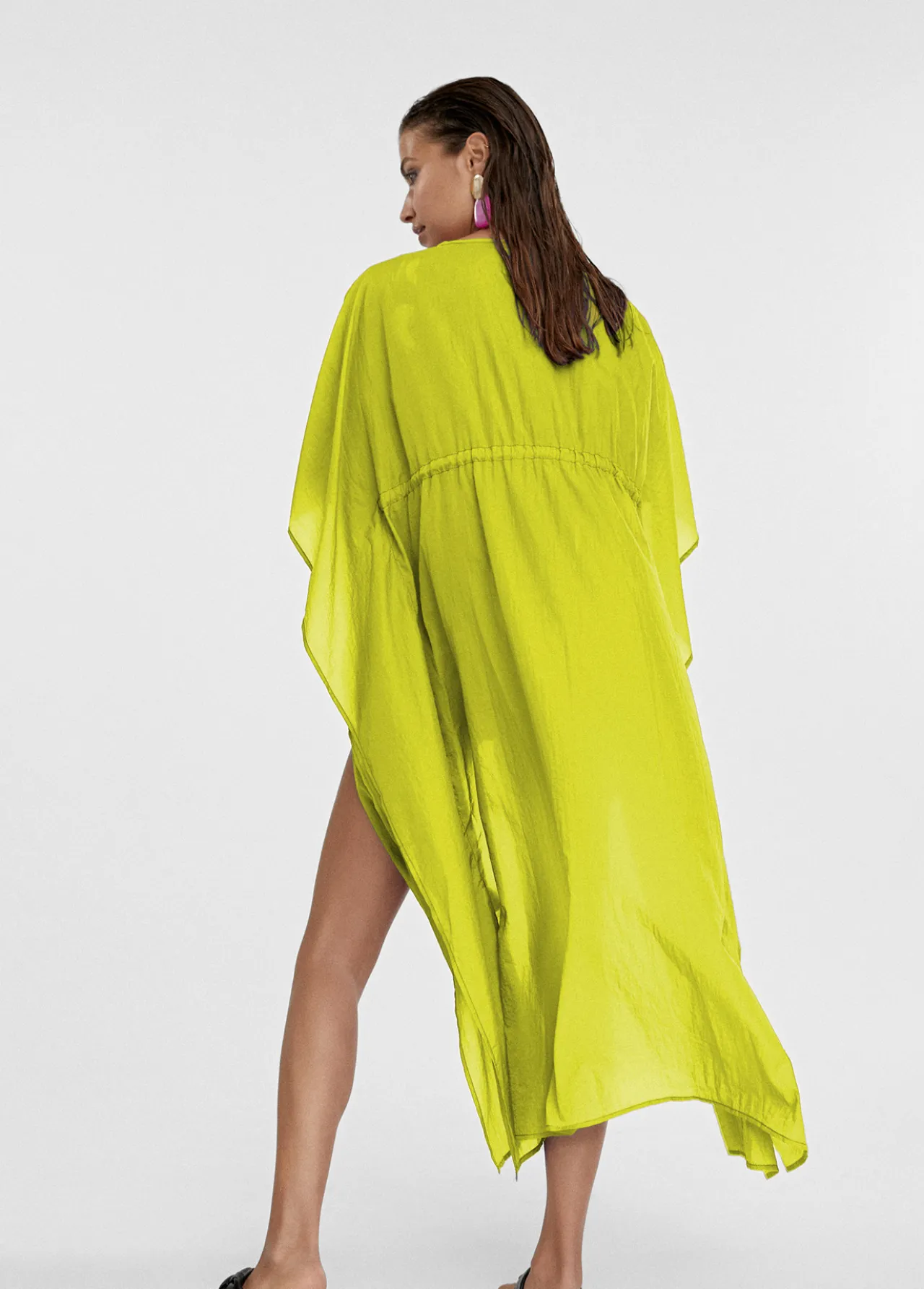 kaftan_largo_ajustable_1-1.webp Lola Casademunt Baño<Kaftan largo ajustable FUCSIA