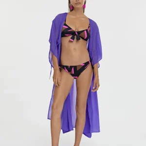 Lola Casademunt Baño<Kaftan largo ajustable FUCSIA