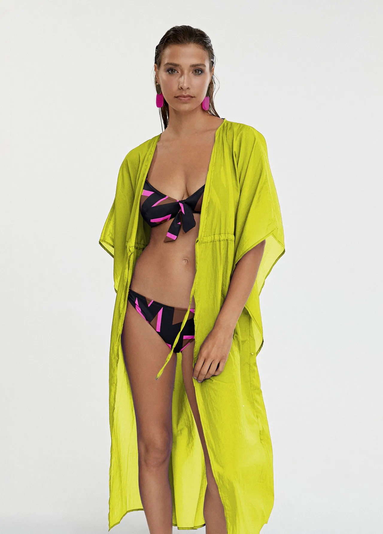 kaftan_largo_ajustable_2-1.webp Lola Casademunt Baño<Kaftan largo ajustable FUCSIA