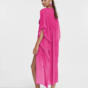Lola Casademunt Baño<Kaftan largo ajustable FUCSIA