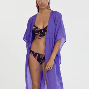 Lola Casademunt Baño<Kaftan largo ajustable FUCSIA