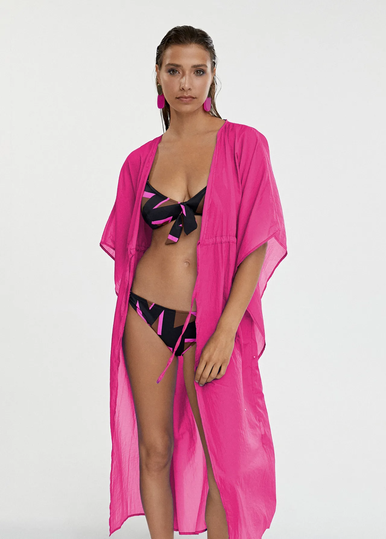 kaftan_largo_ajustable_4.webp Lola Casademunt Baño<Kaftan largo ajustable FUCSIA