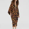 Lola Casademunt Baño<Kimono estampado en cebra NEGRO-MARRON