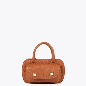 Lola Casademunt Bolsos<Mini bandolera con logo grabado NEGRO