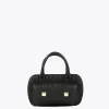 Lola Casademunt Bolsos<Mini bandolera con logo grabado NEGRO