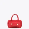 Lola Casademunt Bolsos<Mini bandolera con logo grabado NEGRO