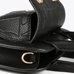 Lola Casademunt Bolsos<Mini bandolera con logo grabado NEGRO