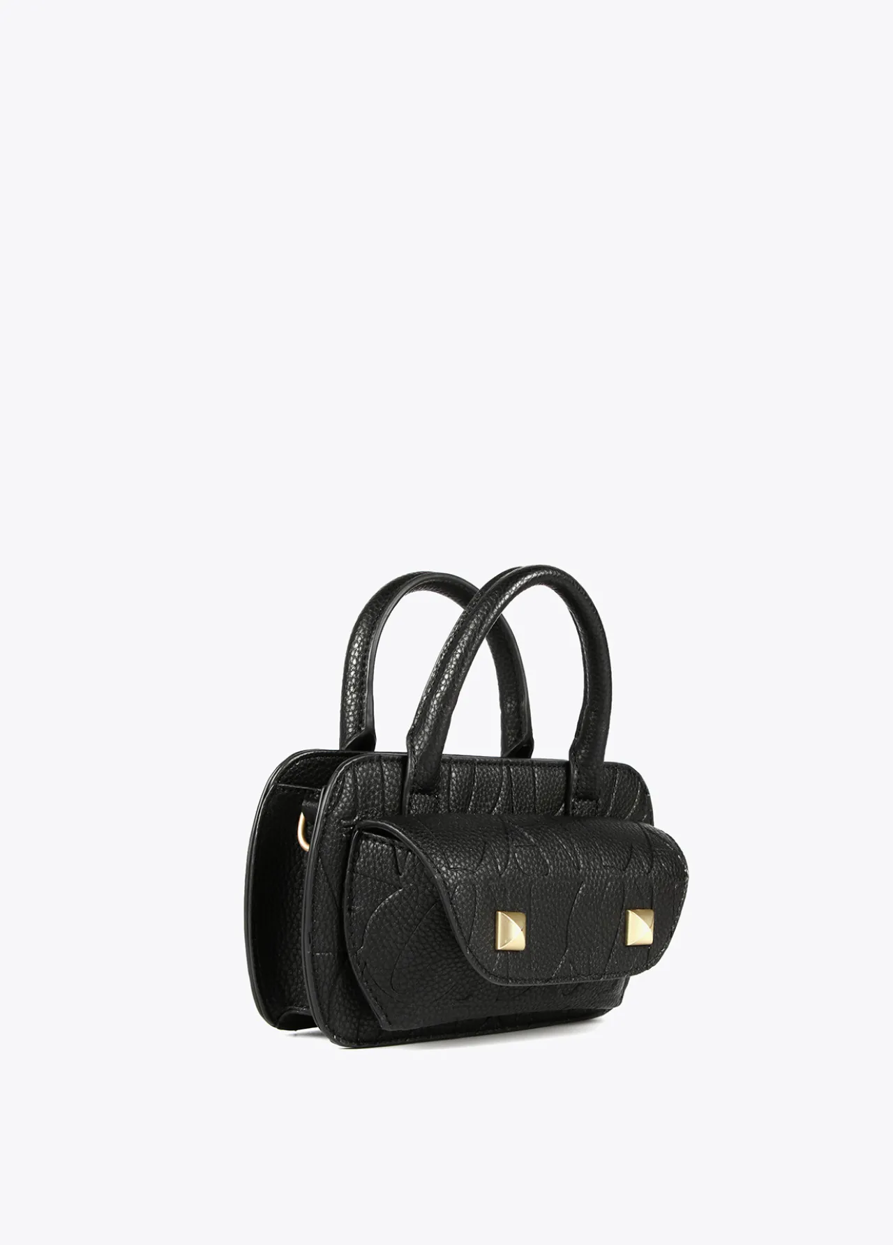 mini_bandolera_con_logo_grabado_6.webp Lola Casademunt Bolsos<Mini bandolera con logo grabado NEGRO