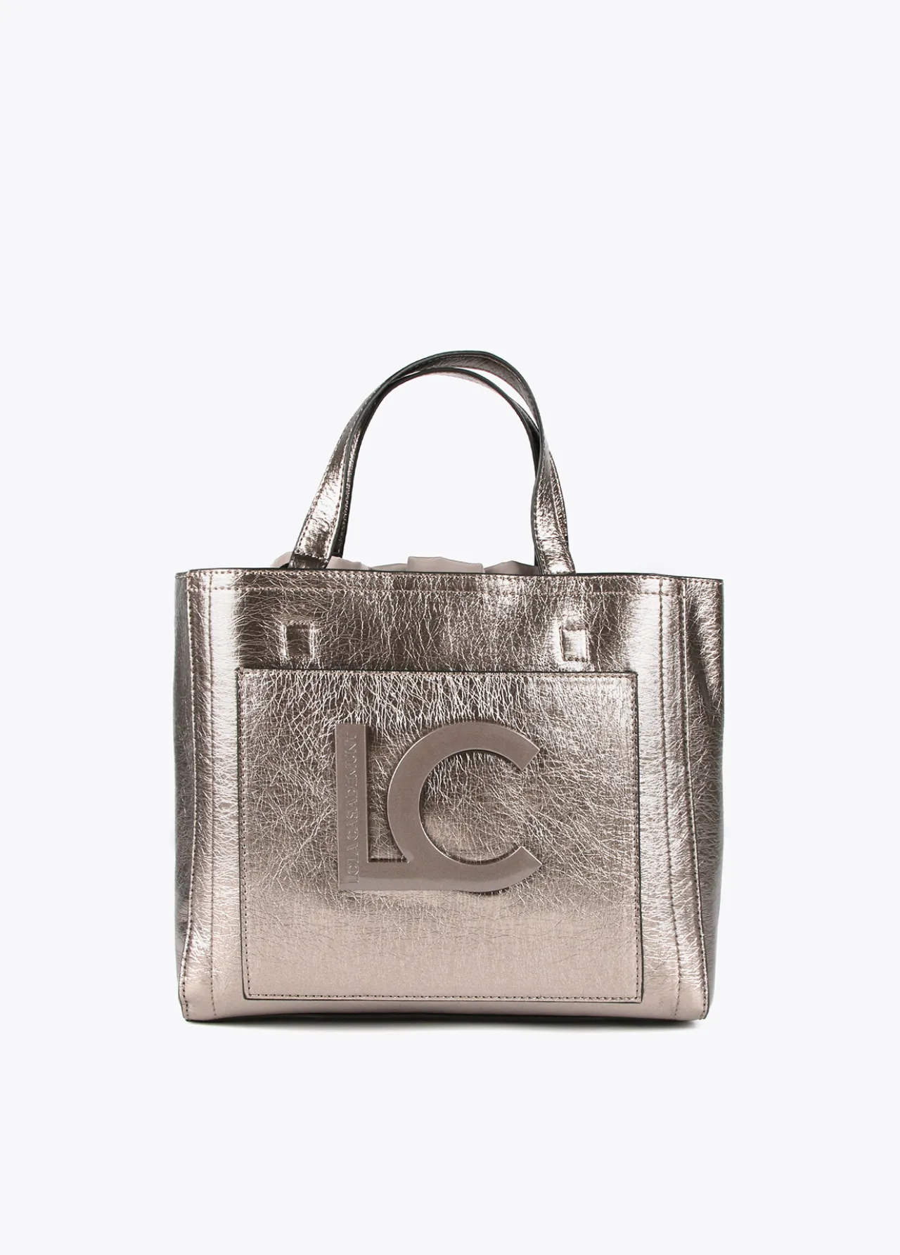 mini_shopper_0-2.webp Lola Casademunt Bandoleras | Bolsos Pequeños<Mini shopper PLATEADO