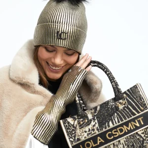 Lola Casademunt Animal Print | Bolsos Shopper<Mini shopper jacquard NEGRO-METAL