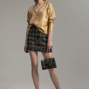 Lola Casademunt Vestidos Y Faldas<Minifalda cuadros NEGRO-MARRON