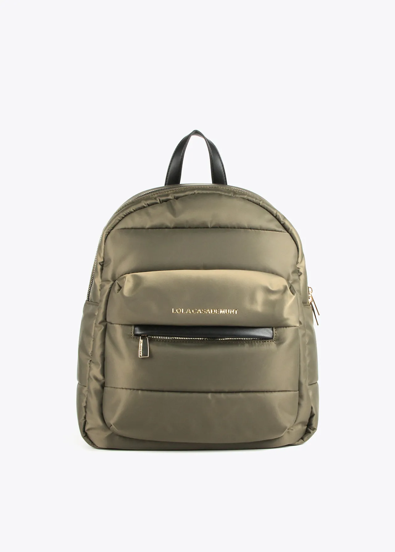 mochila_acolchada_0.webp Lola Casademunt Mochilas Y Riñoneras | Bolsos Grandes<Mochila acolchada VERDE