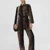 Lola Casademunt Pantalones<Mono animal print NEGRO